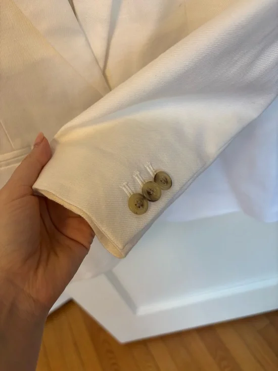 NWT J. Crew White linen Parke Blazer - Picture 4 of 5